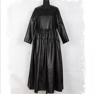 PU Leather long sleeve dress. Hot for fall🍁💋🍁